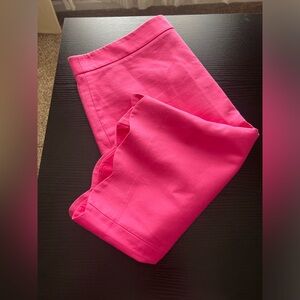 JCrew scalloped edge hot pink skirt